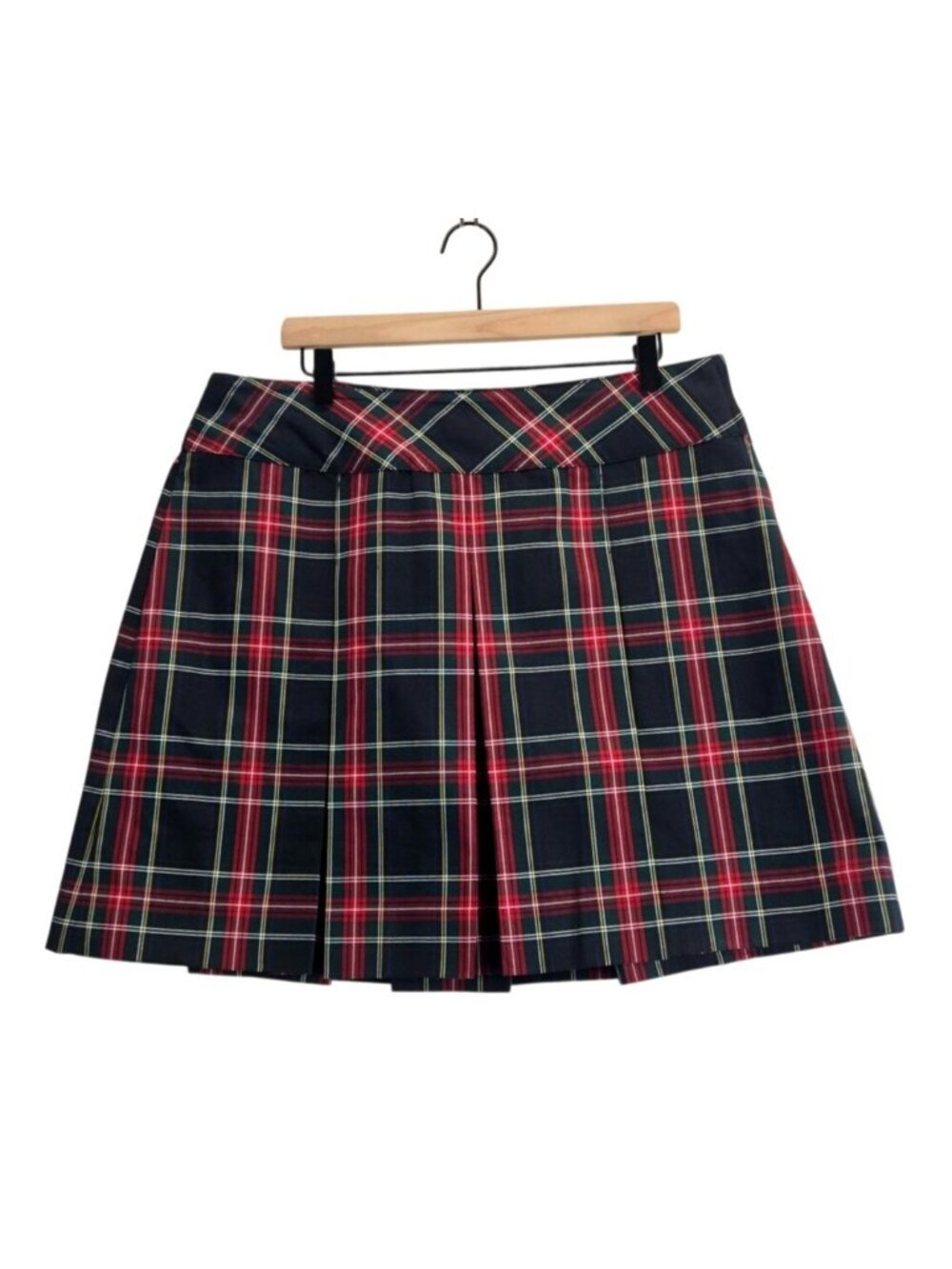 Plaid Skirt Tartan Mini 17 Vtg Parker Red Green Black School Uniform Classic